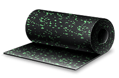Напольное спортивное покрытие Регупол Мидл черно-зеленый 6 мм плотность 850