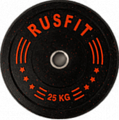 Диск RUSFIT тренировочный  25кг (терракотовый, ЕПДМ) 